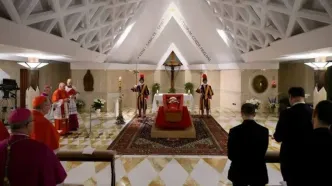 اولین تصویر از پیکر پاپ فرانسیس در واتیکان