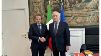 دیدار و رایزنی گروسی با وزیر خارجه ایتالیا در رم