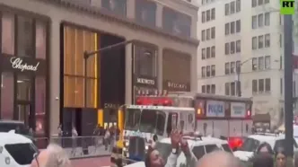 ببینید | حادثه در برج ترامپ؛ تلاش یک مرد برای بالا رفتن از برج رئیس جمهور آمریکا