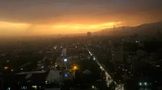 تصویر ماهواره‌ای از طوفان شدید امروز در تهران