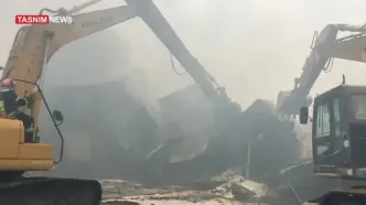 اولین تصاویر از کانون انفجار در اسکله رجایی + فیلم