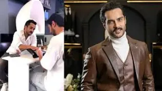 آقای بازیگر در حال رسیدگی به ناخن‌های خود در یک سالن زیبایی/ ویدئو