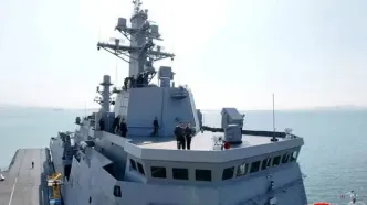 تصاویر اولین ناوشکن جدید پنج هزار تنی + عکس