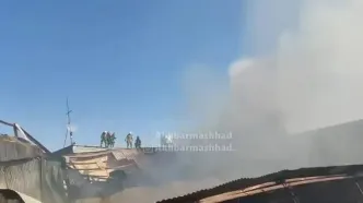 هم‌اکنون مهار آتش در مشهد، کارخانه تیز پرتوس