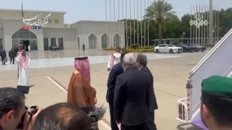 ببینید؛ استقبال عربستان از عراقچی؛ مقام‌های عالی رتبه عربستان آمدند