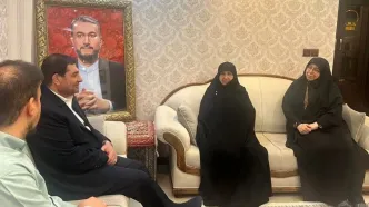 دیدار مخبر با خانواده شهید امیرعبداللهیان