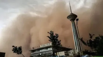 شروع طوفان و گرد و خاک در تهران