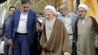 عکس؛ دیدار تاریخی آیت‌الله جوادی آملی با آیت‌الله سیستانی