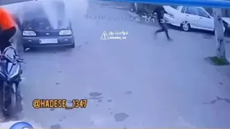 ببینید؛ حادثه‌ای وحشتناک برای سه شهروند بر اثر جوش آوردن رادیاتور پراید