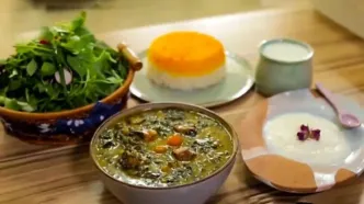 خورش اسفناج قالی؛ یک غذای اقتصادی و خوشمزه