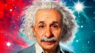 ژست خاص آلبرت انیشتین در ۳ سالگی