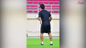 حرکت عجیب فرهاد مجیدی در تمرین البطائح