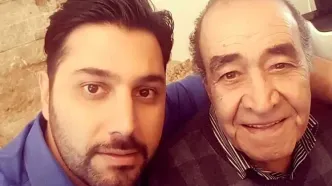 عکسی دلنشین از ایرج خواننده قدیمی در کنار نوه اش!