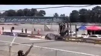 ببینید| سانحه در پیست اتومبیلرانی آزادی