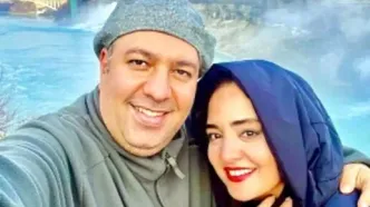 تهران گردی نرگس محمدی به همراه علی اوجی و خواهرش