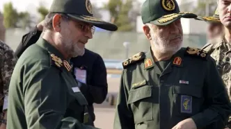 سردار سلامی از یک پایگاه زیرزمینی دیدار کرد