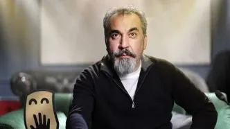 قاب دیدنی سیامک انصاری و خانم مجری در جشن نفس