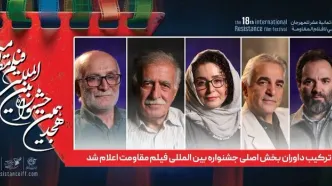 ترکیب داوران بخش اصلی جشنواره بین المللی فیلم مقاومت اعلام شد