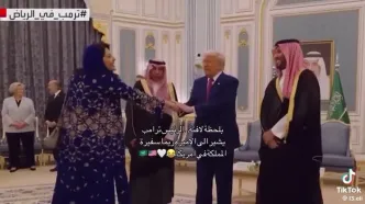 دست‌دادن دیپلمات‌ زن عربستان با ترامپ زیر دوربین رسانه‌ها