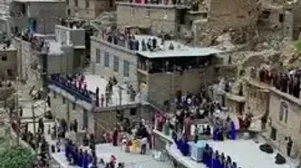 آیین هزار ساله هزار دف بر فراز بام های روستای پالنگان در کردستان