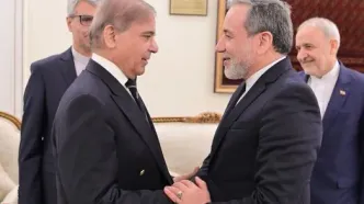 ببینید | دیدار شهباز شریف نخست وزیر پاکستان با عراقچی در اسلام‌آباد