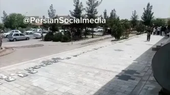 فیلم اعتراض دانشجویان علوم پزشکی زاهدان در پی مسمومیت ۱۰۰ نفر با غذای سلف