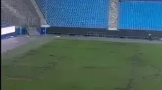 ببینید؛ تعویض چمن؛ تنها ۱ هفته بعد از پاتک هواداران