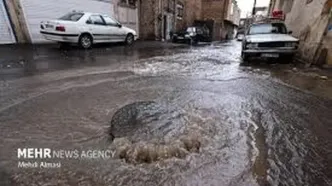 باران، خیابان‌های زنجان را قایق‌رو کرد!
