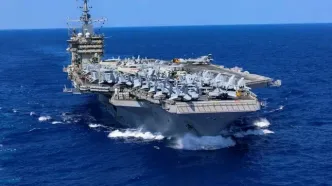 چرا ناو هواپیمابر آمریکایی خاورمیانه را ترک کرد؟ + جزئیات