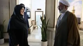 فاطمه مهاجرانی در خانه مادر شهید رئیسی