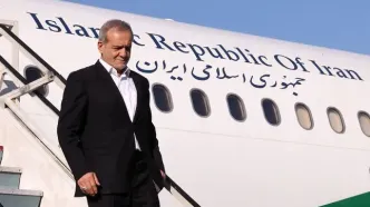پزشکیان وارد کرمانشاه شد