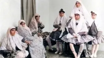 تصاویری جالب از پوشش زنان قاجاری