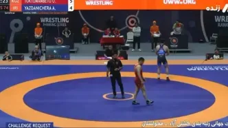 فیلم کامل برد امیر محمد یزدانی برابر حریف قرقیزستانی در نیمه نهایی کشتی مغولستان