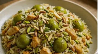 گوجه سبز پلو؛ یه غذای مجلسی جدید و ارزون