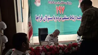 برق مرکز پاسخگویی پلیس هنگام حضور رئیس پلیس راهور قطع شد!