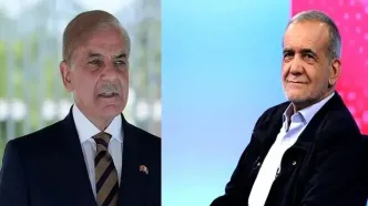 استقبال رسمی پزشکیان از نخست وزیر پاکستان + ویدیو