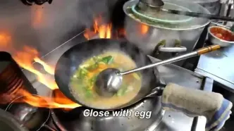 ببینید؛ غذای خیابانی در ژاپن؛ پخت یک غذای محبوب با برنج، گوشت و تخم مرغ در یوکوهاما