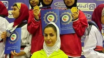 طلای پومسه بر گردن دختران کیش! قهرمانی در مسابقات تکواندو