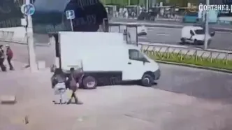 فیلم دزدیدن ون برای چند بطری دلستر / تصادف با تیر چراغ برق