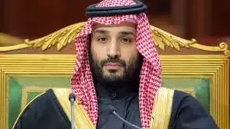 بنر بزرگ بن‌سلمان و ترامپ در قلب دمشق نصب شد