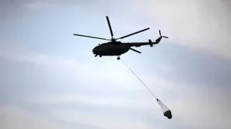 لحظه دلهره‌آور انفجار زیر بالگرد امداد در بندر رجایى + فیلم