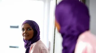 تصاویر مشهورترین مدل محجبه جهان در جشنواره کن