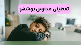 آخرین خبر از تعطیلی مدارس بوشهر فردا شنبه ۱۳ اردیبهشت ۱۴۰۴/ مدارس بوشهر فردا شنبه ۱۳ اردیبهشت ۱۴۰۴ تعطیل شد؟