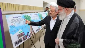 بازدید رهبر انقلاب از نمایشگاه «همه با هم برای ایران برای مدرسه»
