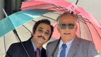 عکسی از مجید مظفری وتینا پاکروان در پشت صحنه تاسیان!