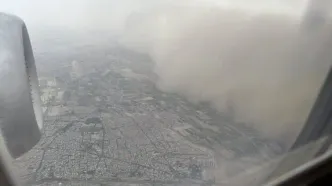 تصویر هولناکِ طوفان تهران از آسمان