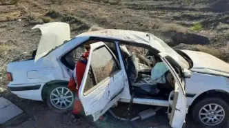 مرگ ۲ نفر در اثر برخورد پژو۲۰۶ با گاردریل در تهران