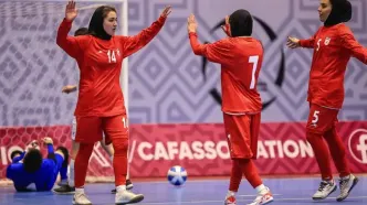 شادی ملی‌پوشان زن فوتسال ایران پس از کسب سهمیه جام جهانی + فیلم
