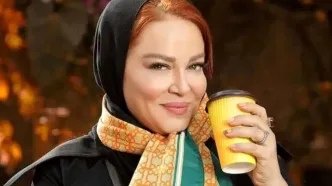 چهره بدون آرایش بهاره رهنما با تیپ مشکی دخترانه