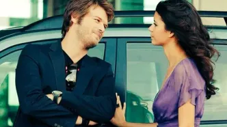 قاب عاشقانه بازیگر جذاب «عشق ممنوع» و همسرش